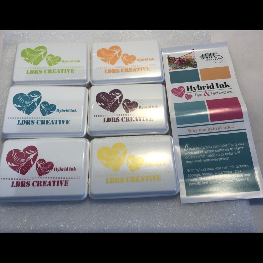Set Of 6 LDRS Hybrid Ink Stamps Pads New  Sealed